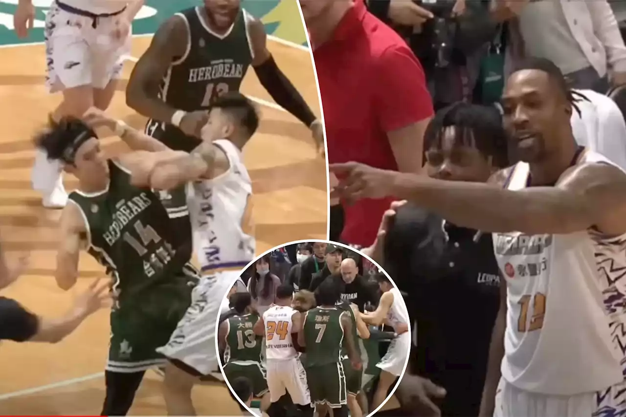 Dwight Howard among 12 ejected in massive basketball brawl in Taiwan