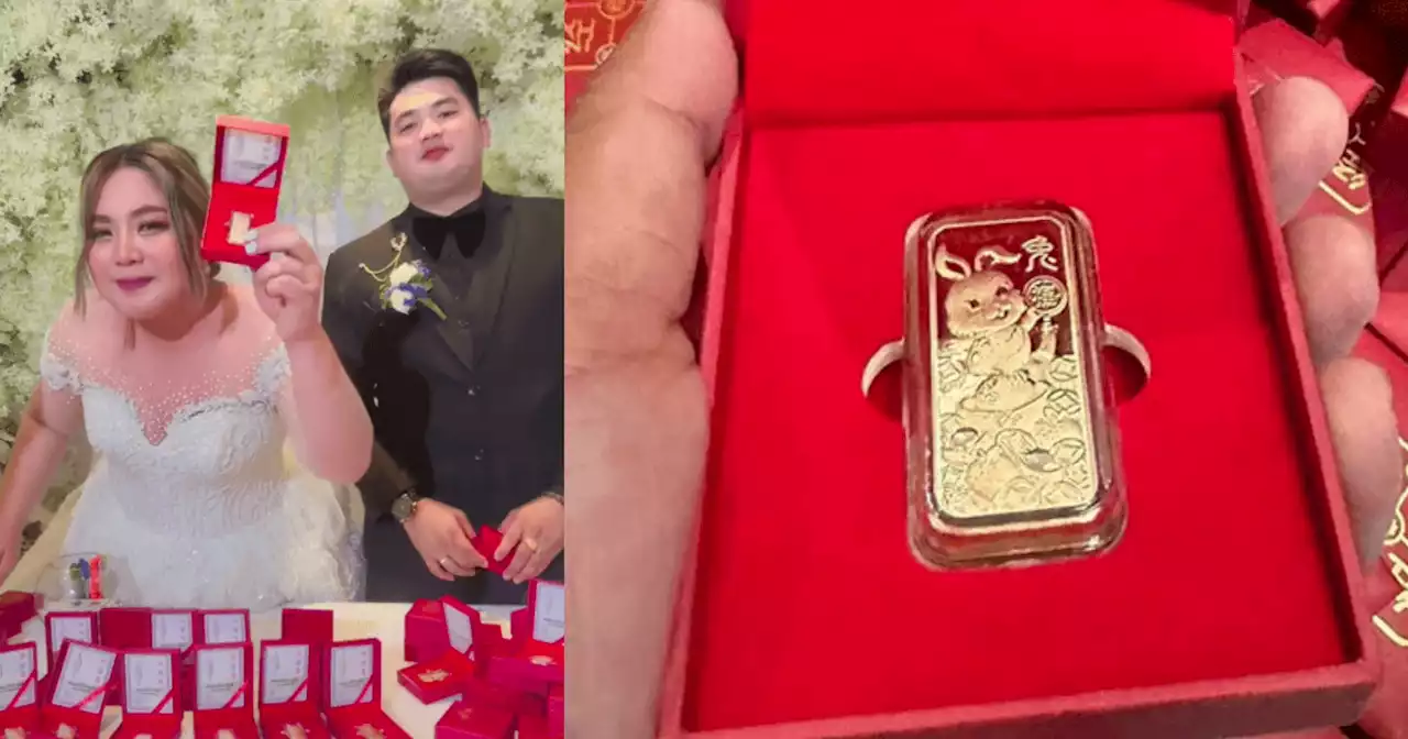 Tolentino gold? Newlyweds give away gold bars in viral wedding reception