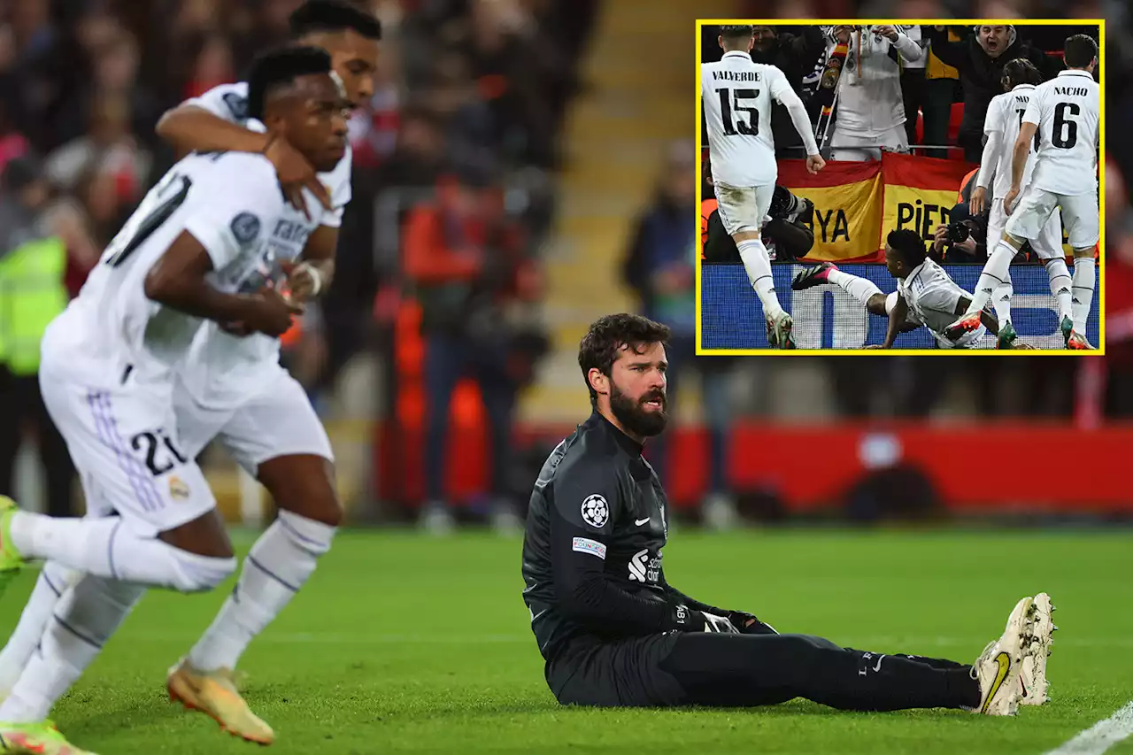 'Is Karius watching?' - Alisson mistake sees Vinicius Jr haunt crumbling Liverpool