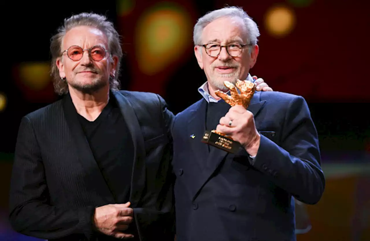 Bono presents Steven Spielberg with special lifetime achievement award at Berlin film festival