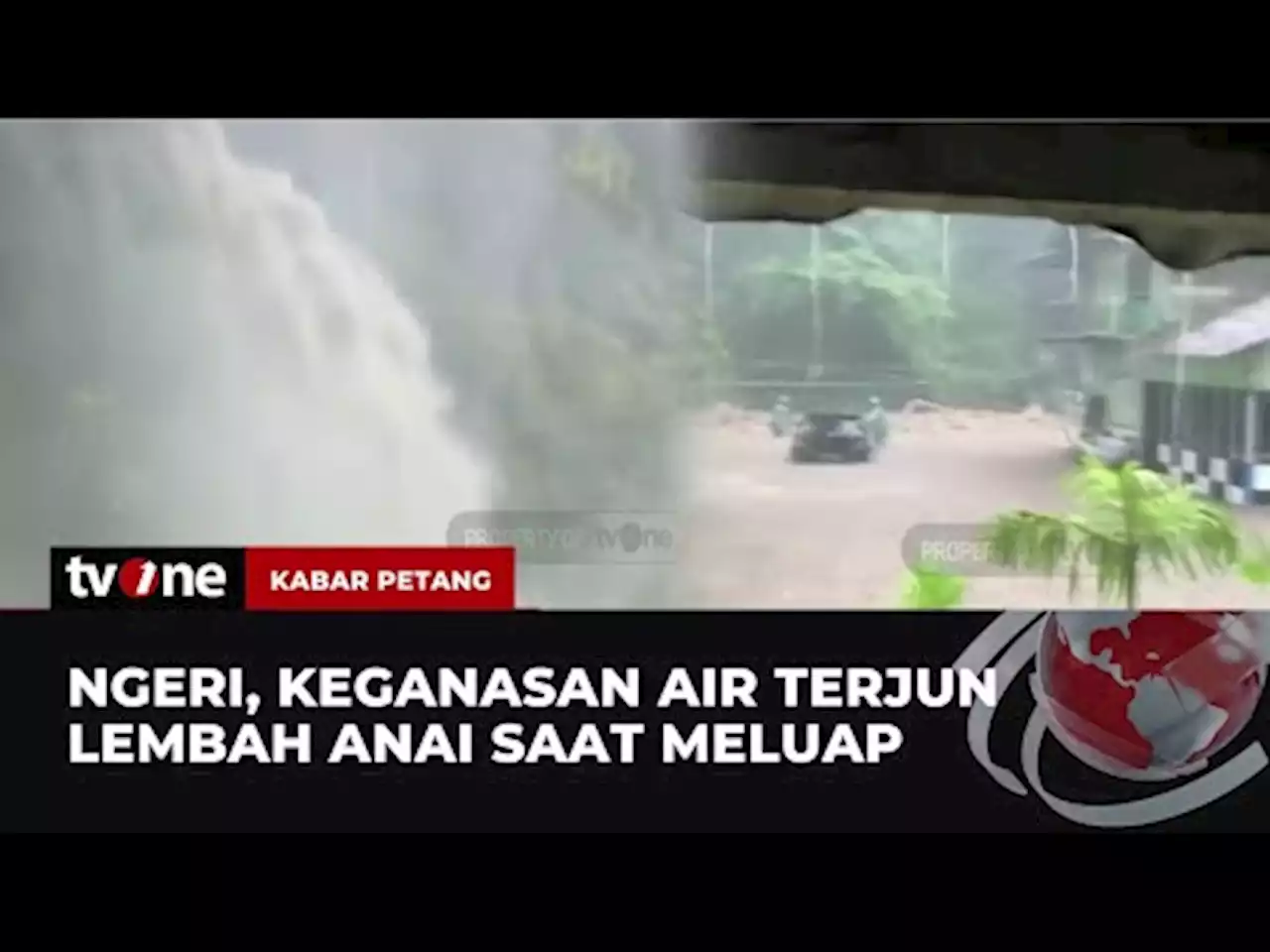 Detik-Detik Air Terjun Lembah Anai Meluap | Kabar Petang tvOne - tvOne