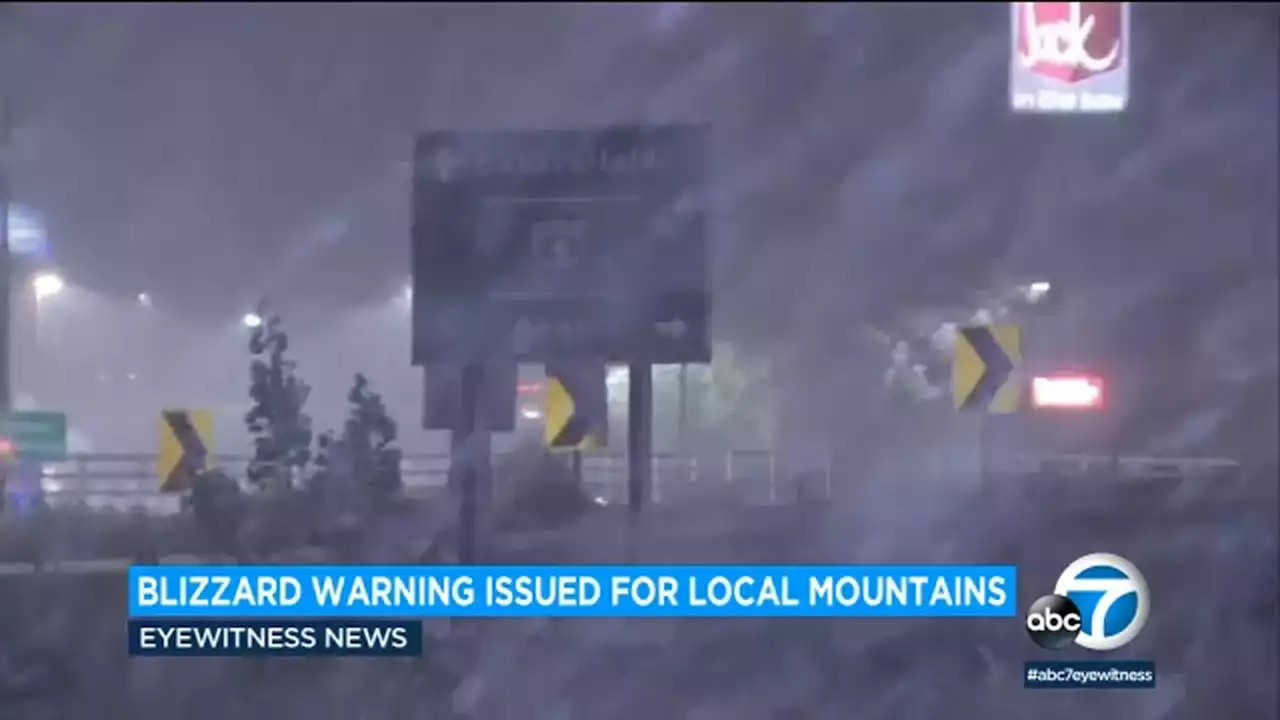 Blizzard warning is first for Southern California mountains since 1989: National Weather Service