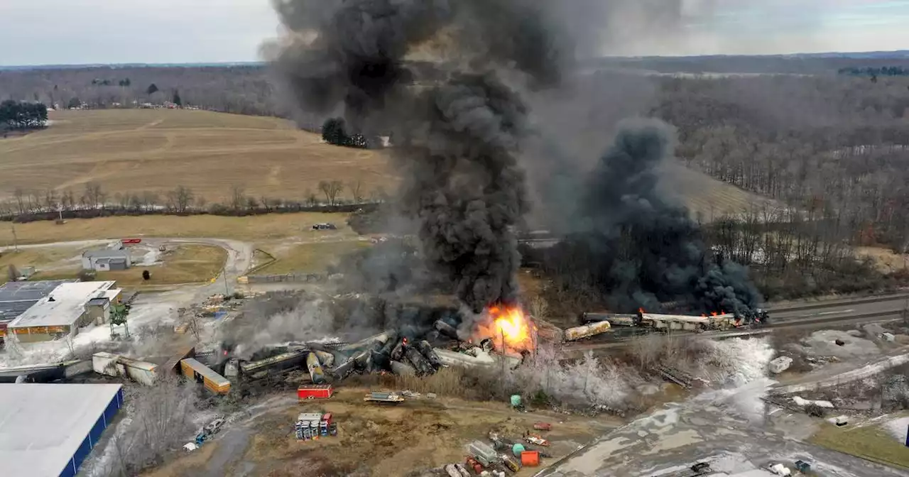 Train crew got safety alert too late to prevent derailment in Ohio, NTSB says