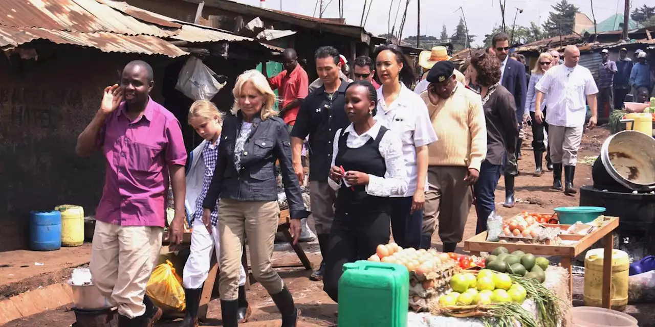 Namibian dancers, president welcome Jill Biden to Africa