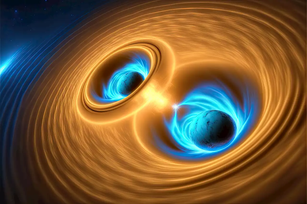 Colliding black holes send ripples through the fabric of space-time