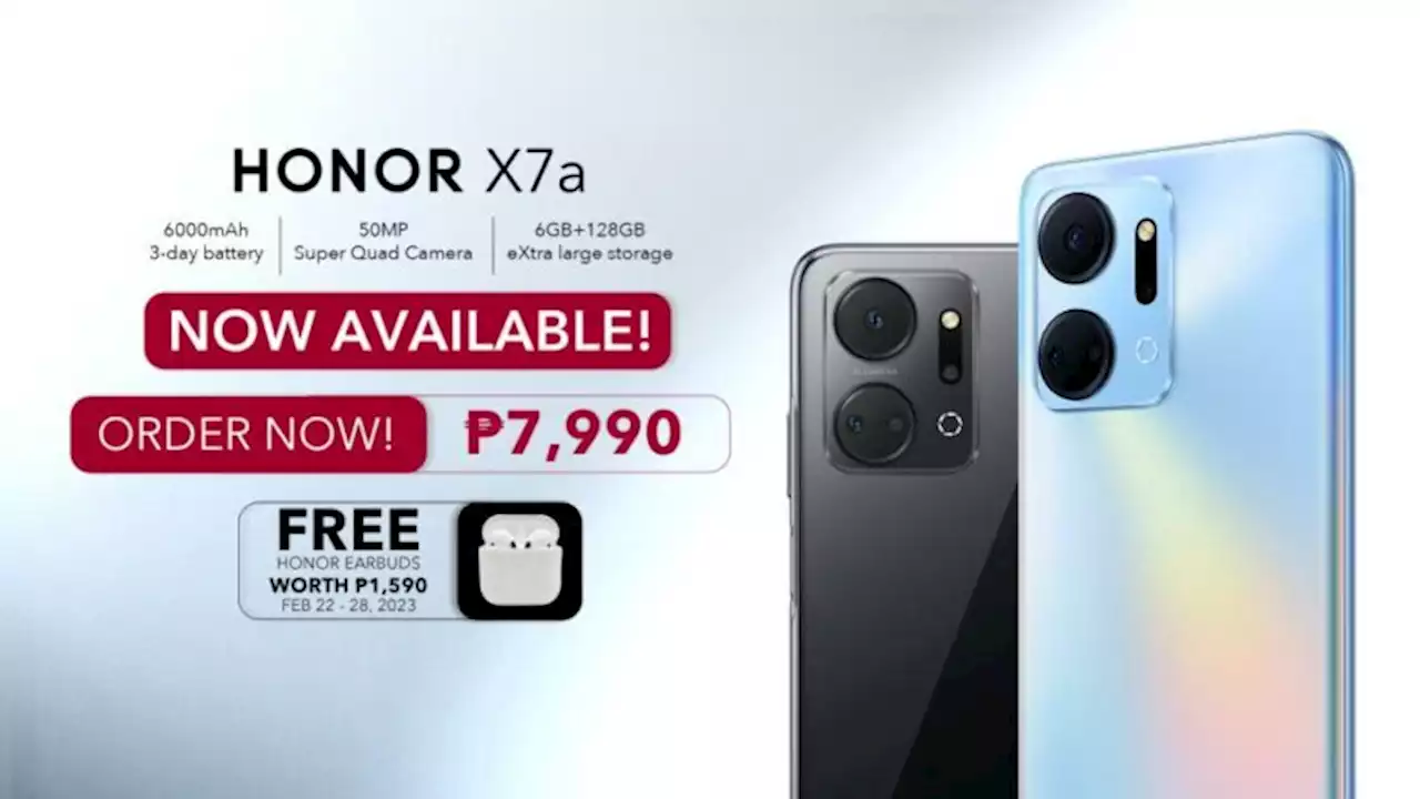 HONOR X7a with industry-setting 3-day battery life arrives in PHL at P7,990 only | BMPlus