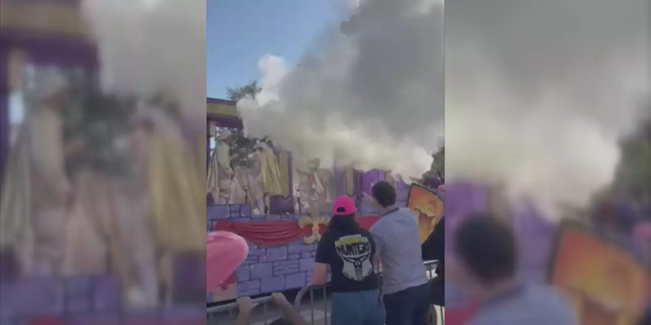 Parade revelers displeased after being sprayed with fire extinguisher Fat Tuesday