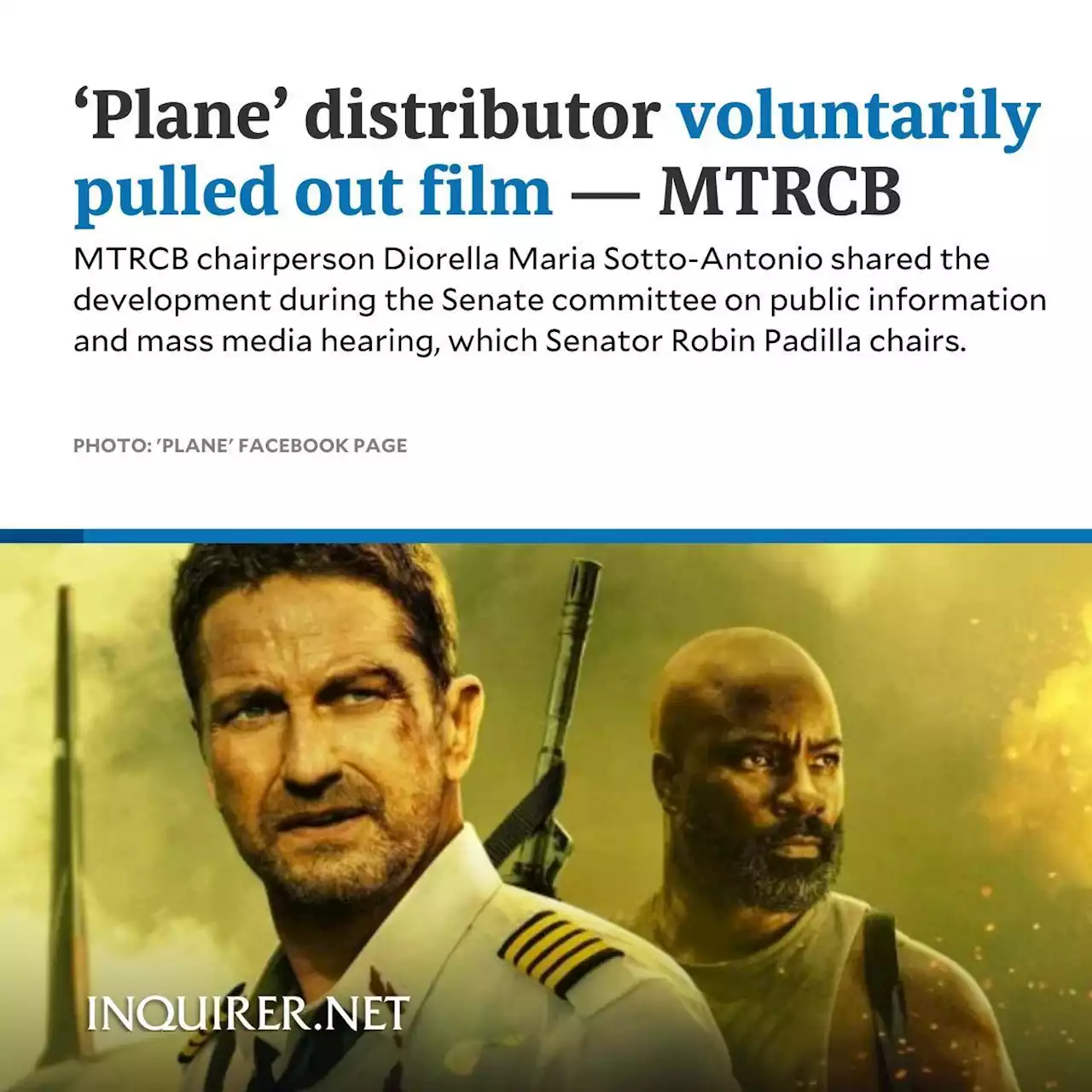 ‘Plane’ distributor voluntarily pulled out film — MTRCB