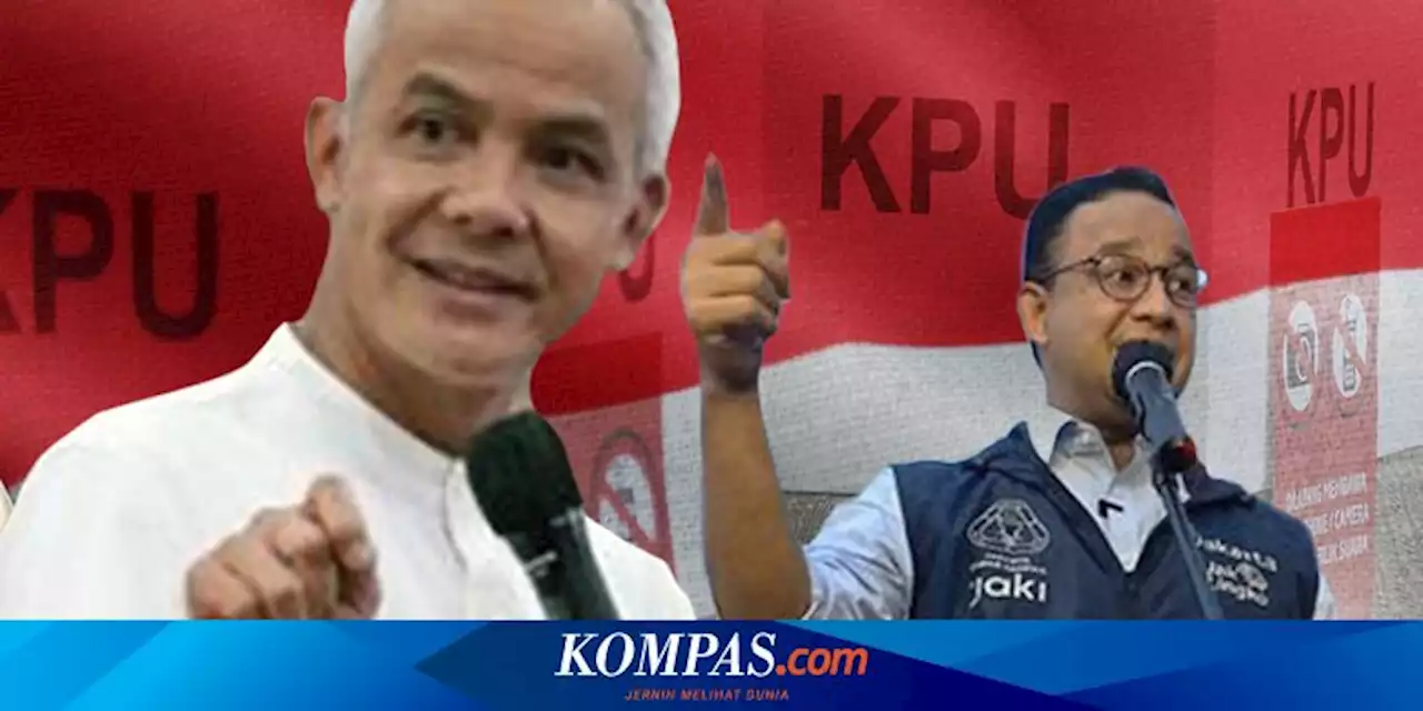 Simulasi 'Head to Head' Survei Litbang 'Kompas': Ganjar 60,2 Persen, Anies 39,8 Persen