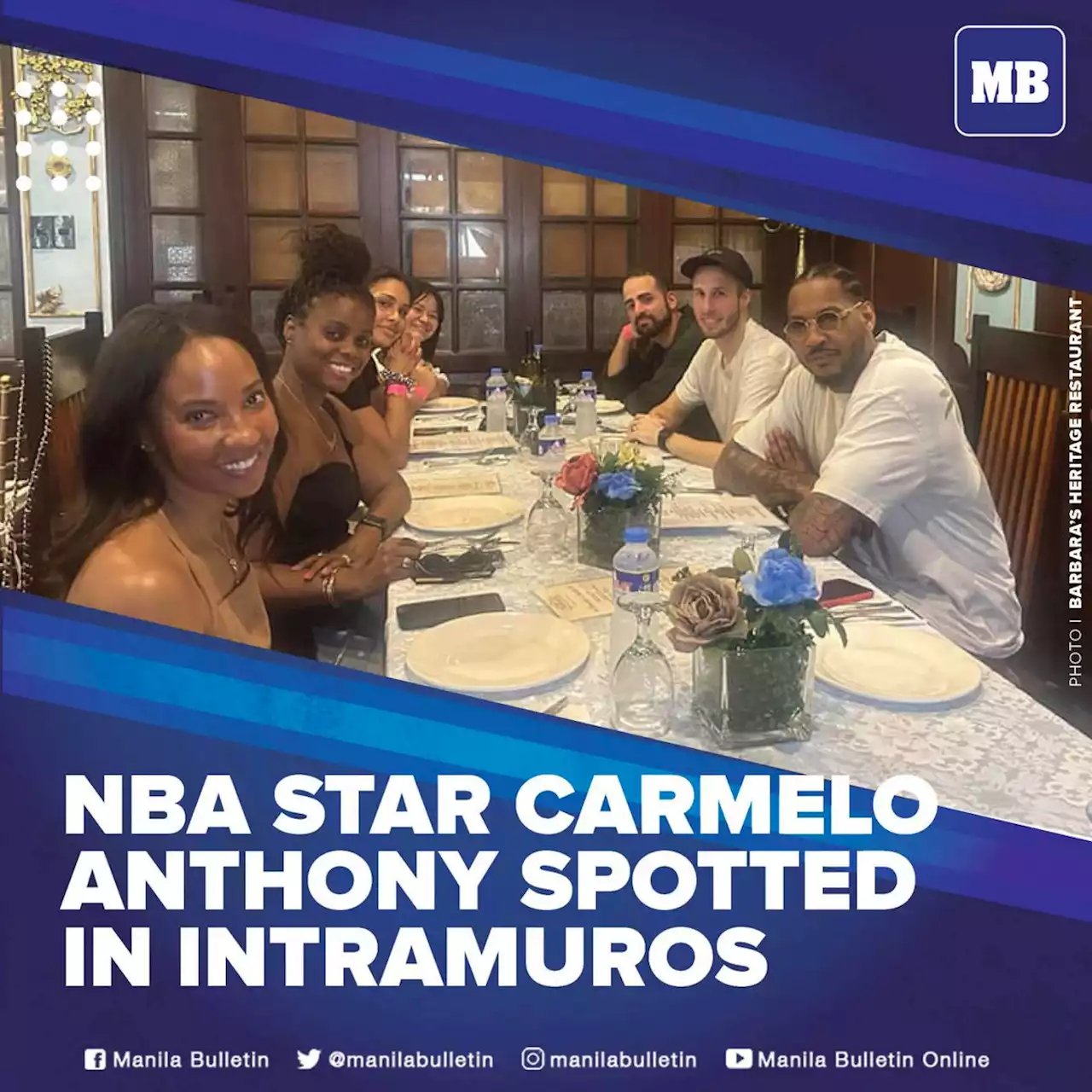 NBA star Carmelo Anthony roams around historic Intramuros