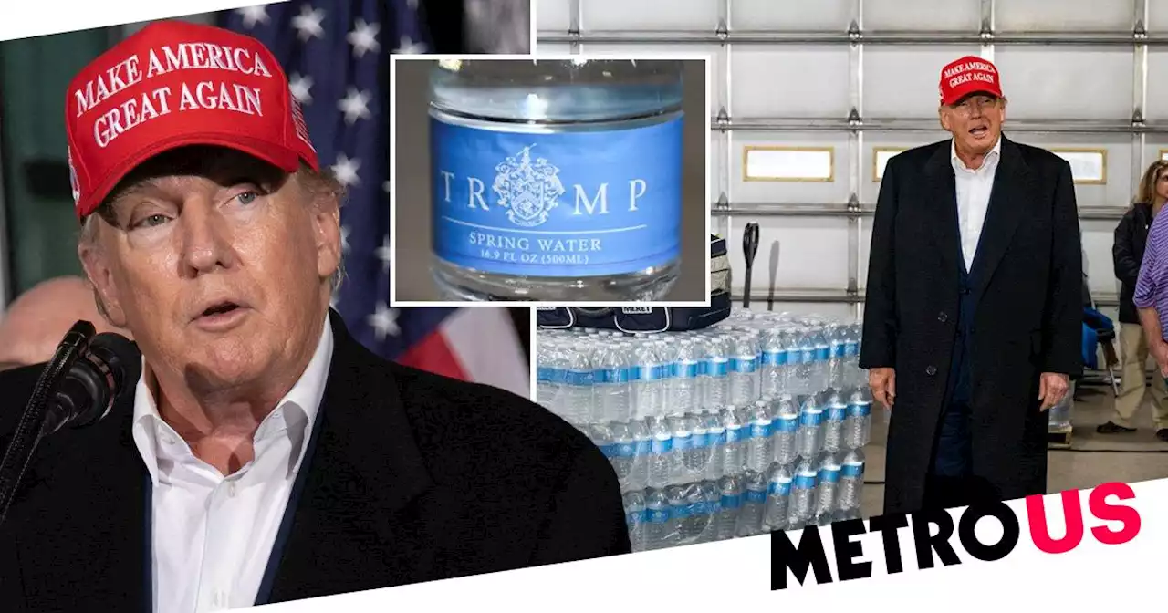 Donald Trump delivers his own brand bottled water Ohio town hit by toxic train derailment