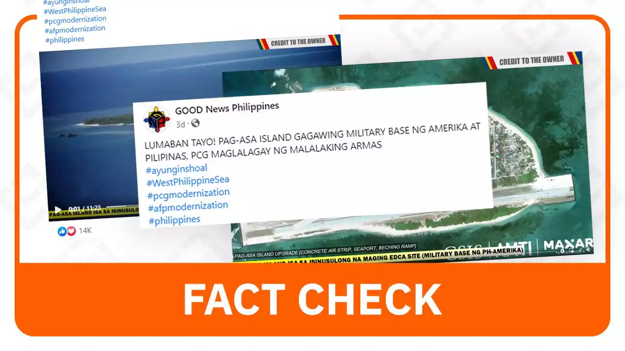 FACT CHECK: Pag-Asa Island won't be used as PH-US military base