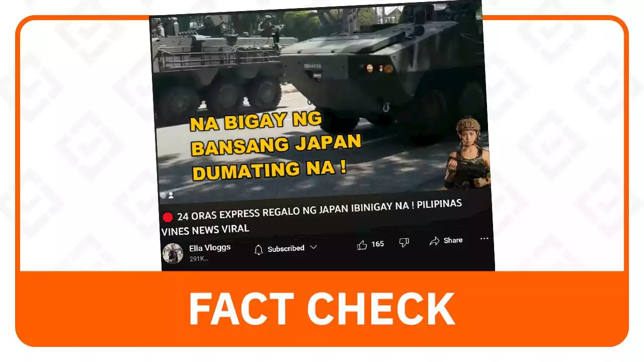 FACT CHECK: Video shows Singapore military vehicles, not donations from Japan