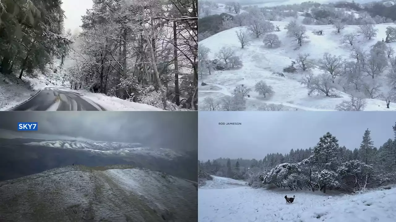 Winter storm transforms Northern California, Bay Area into snowy landscape