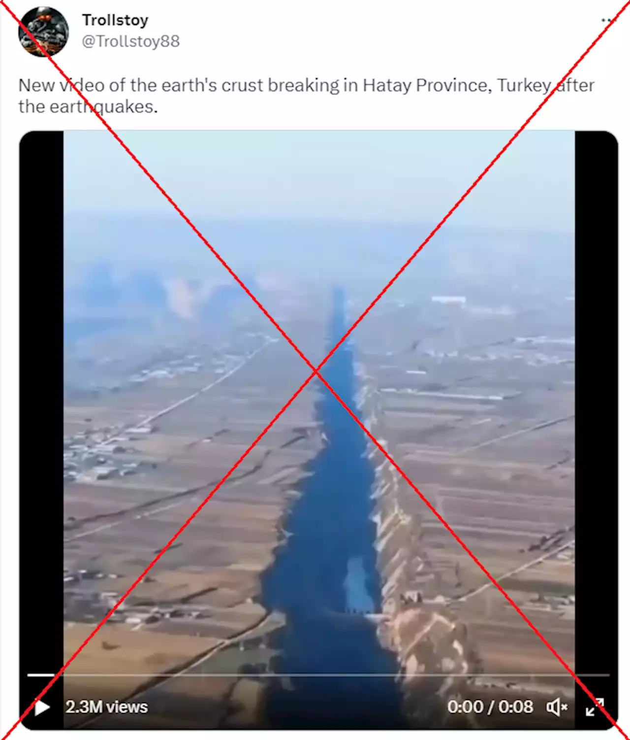 Video of Chinese plateau falsely linked to Turkey-Syria earthquake