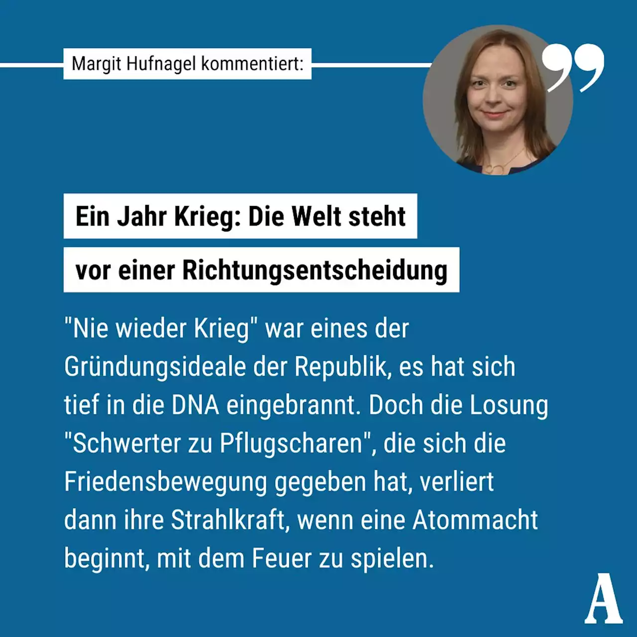 Ein Jahr Krieg in der Ukraine: Die Welt steht vor einer Richtungsentscheidung