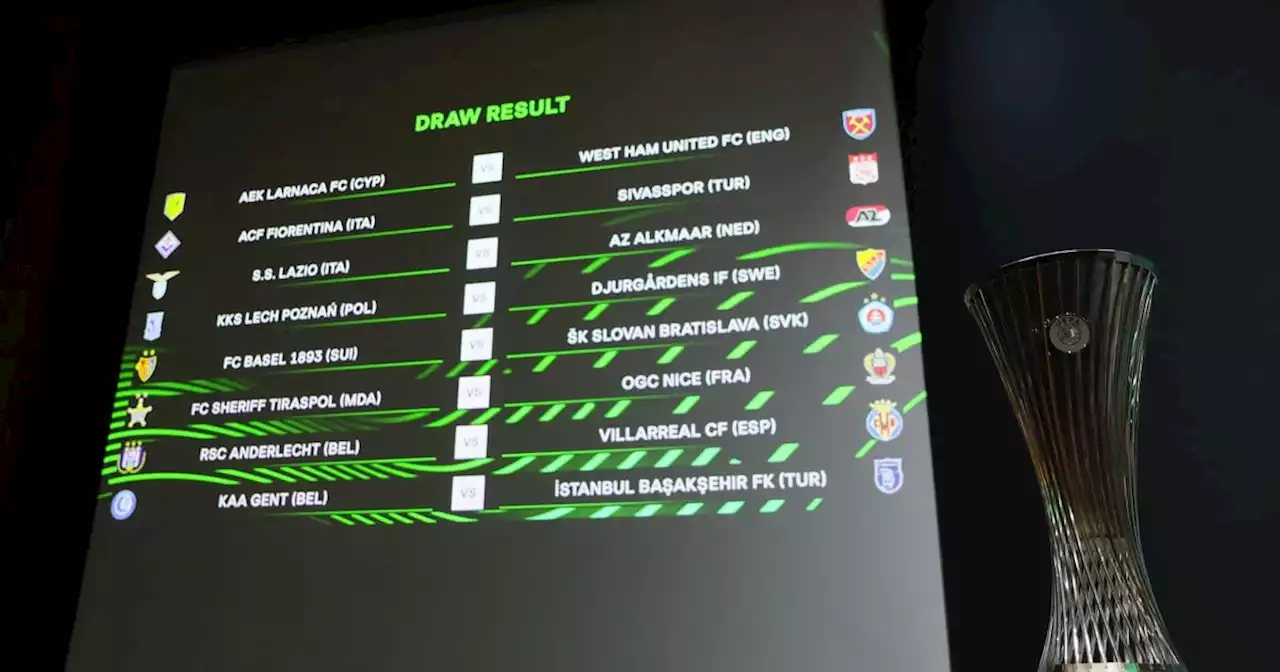 Así serán los cruces de octavos de la Conference League