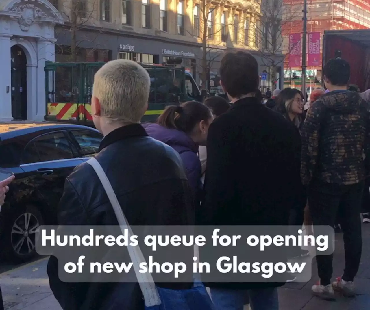 WATCH: Hundreds queue as new shop opens in Glasgow city centre