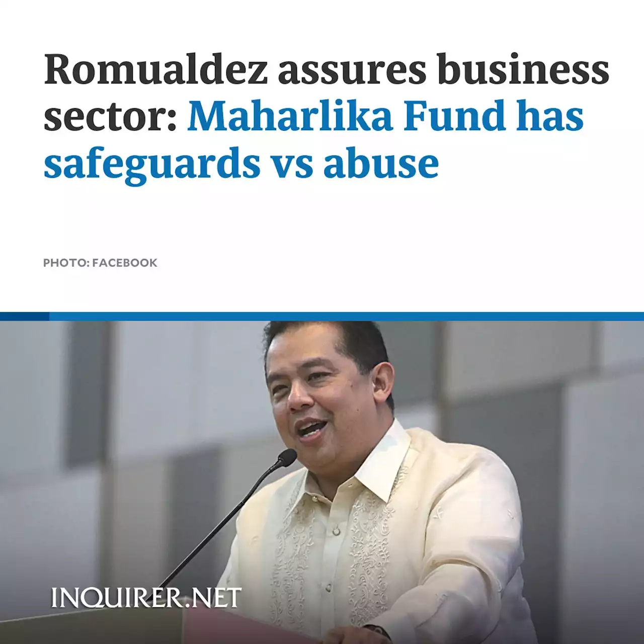 Romualdez assures business sector: Maharlika Fund has safeguards vs abuse