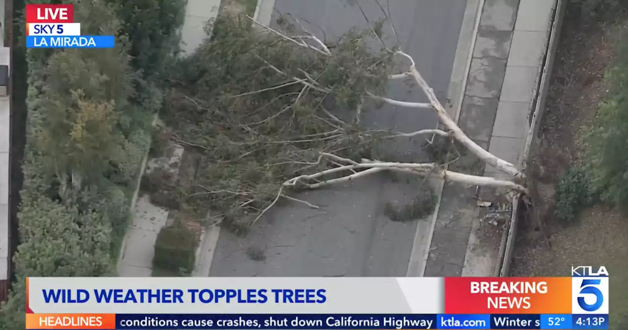 Winter storm moving through SoCal spawns tornado