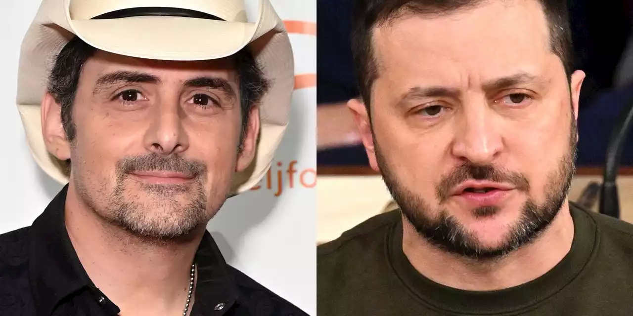 Country star Brad Paisley and Ukrainian President Volodymyr Zelensky join forces on a new song, 'Same Here'