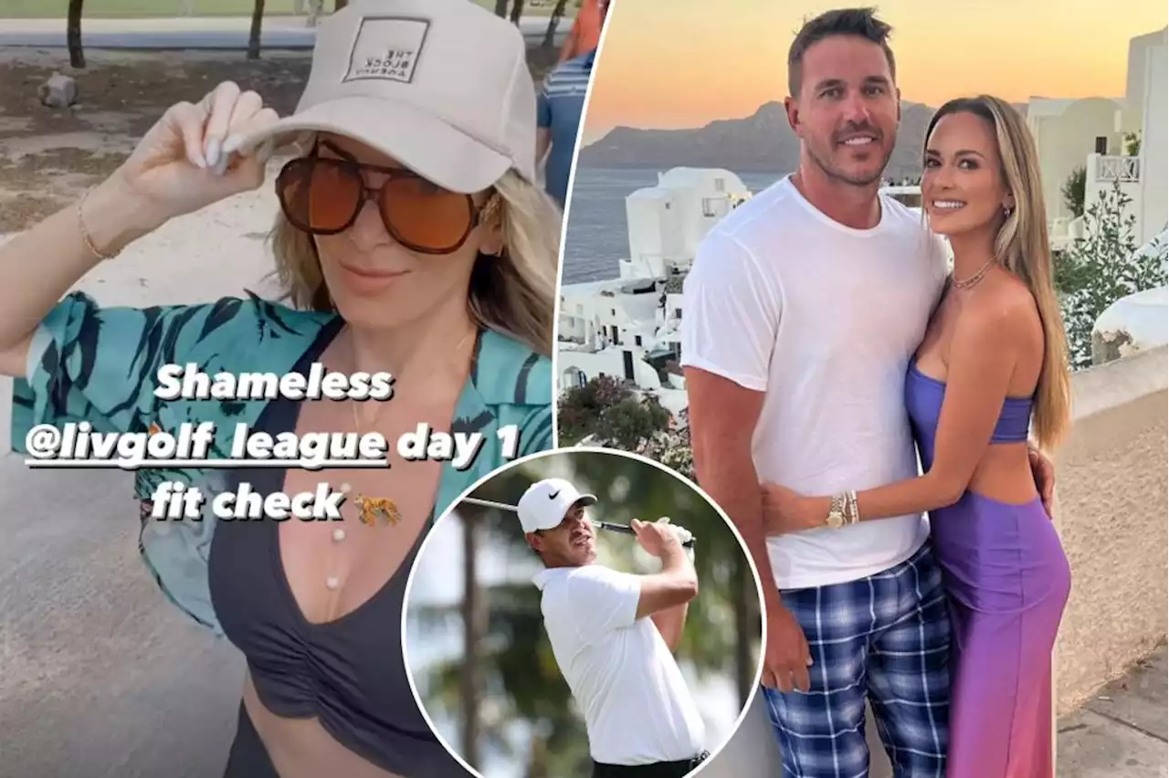 Brooks Koepka’s wife, Jena Sims, jokes about ‘shameless fit check’ before LIV Golf event