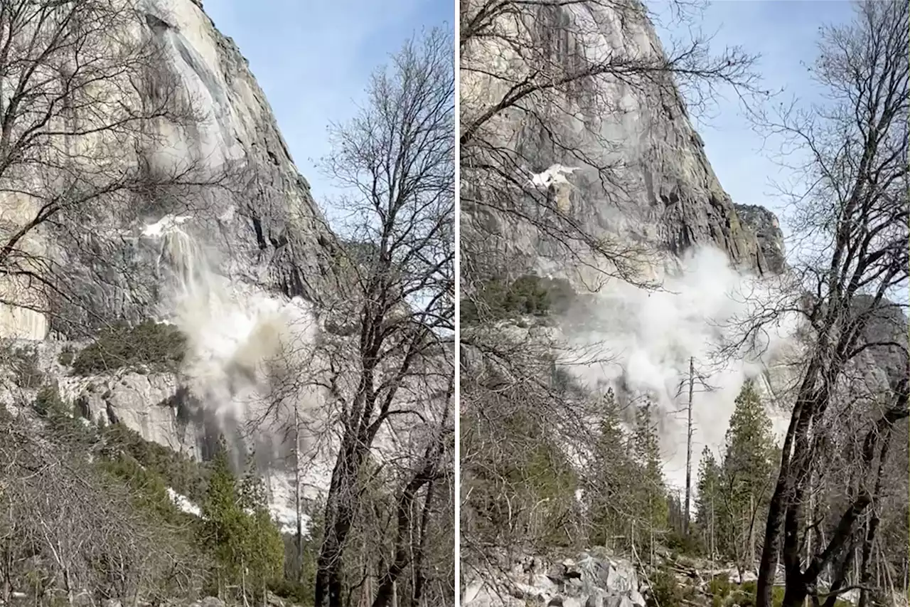 Stunning footage captures ‘thunderous’ rockslide at Yosemite National Park