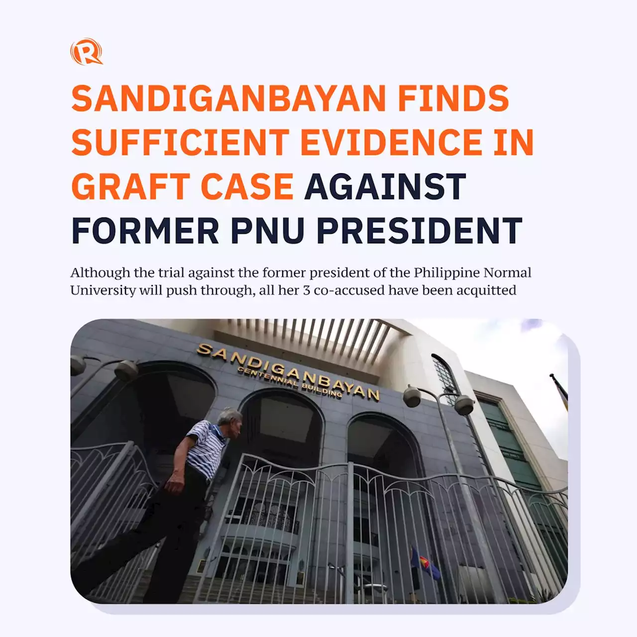 Sandiganbayan finds sufficient evidence in graft case against former PNU president