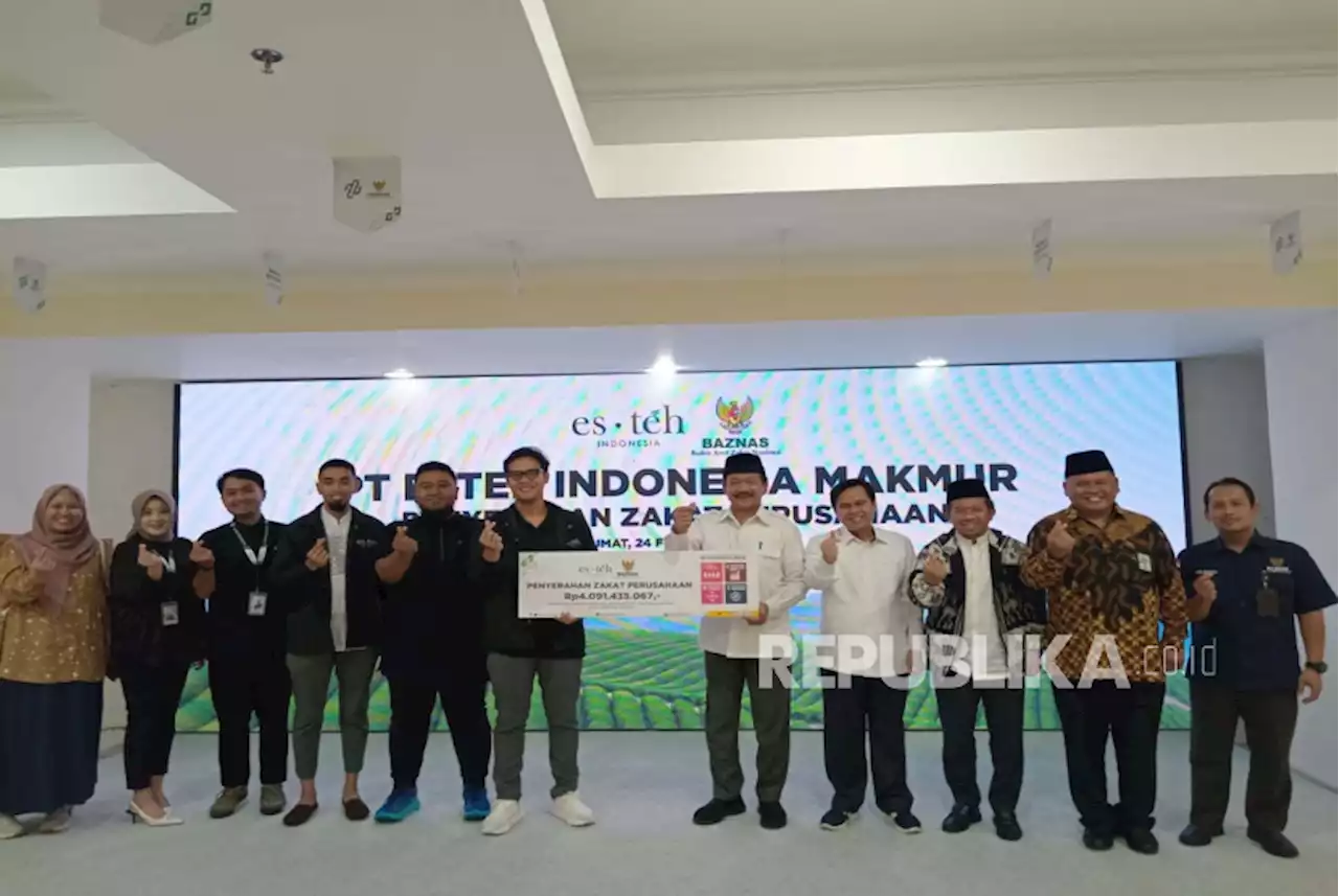 Esteh Indonesia Serahkan Zakat Rp 4 Miliar, Ketua Baznas: Perlu Ditiru Generasi Muda |Republika Online