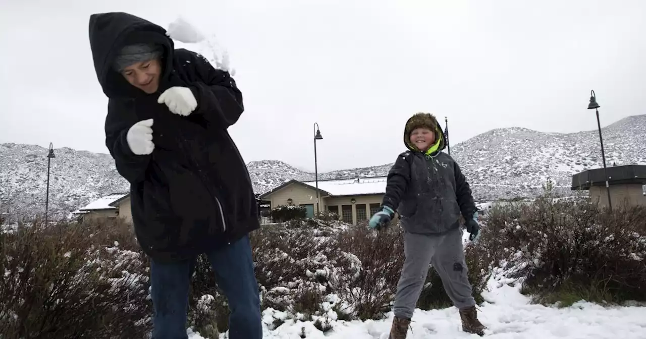 Heavy snow and rain will begin falling across San Diego County Friday night