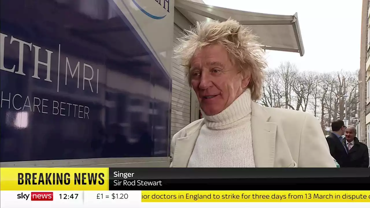 Sir Rod Stewart pays for patients' scans as he calls for nurses' wages to rise