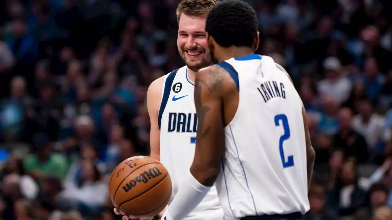 Doncic, Irving get 1st tandem win as Mavs rout hapless Spurs