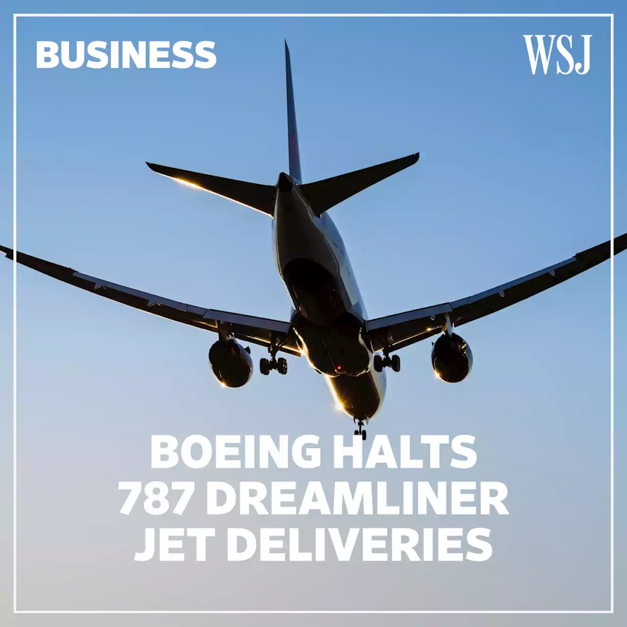 WSJ News Exclusive | Boeing Halts 787 Dreamliner Jet Deliveries Due to Documentation Issue