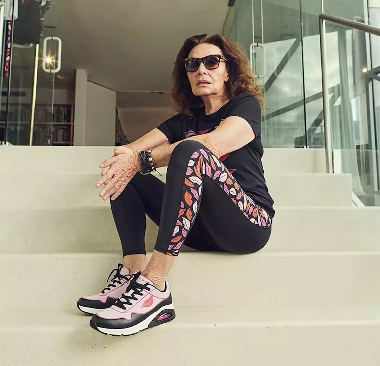 Skechers Launches Kiss-filled Diane von Furstenberg Collaboration With Cushioned Sneakers, Slides and More