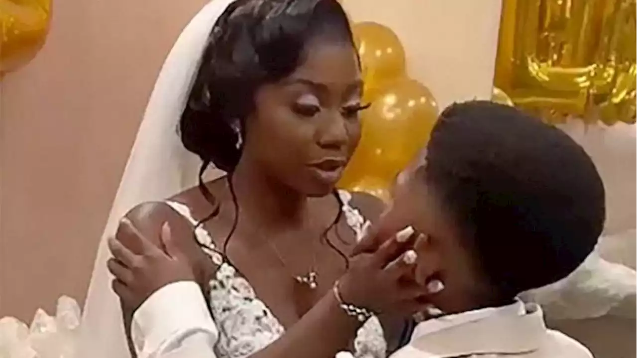 Bride and son share emotional first look in viral video