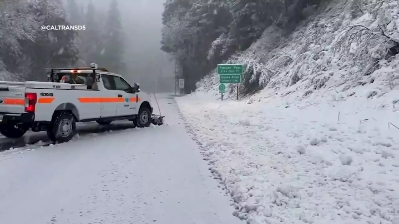 California Highway Patrol warns drivers to slow down on icy roadways after Hwy 17 reopens