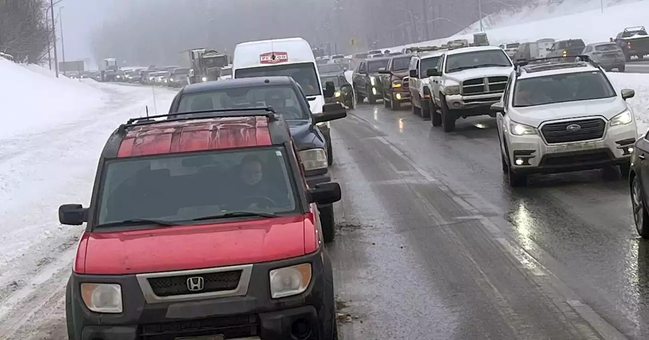 Northbound Glenn Highway reopened at Peters Creek after slick conditions led to numerous collisions