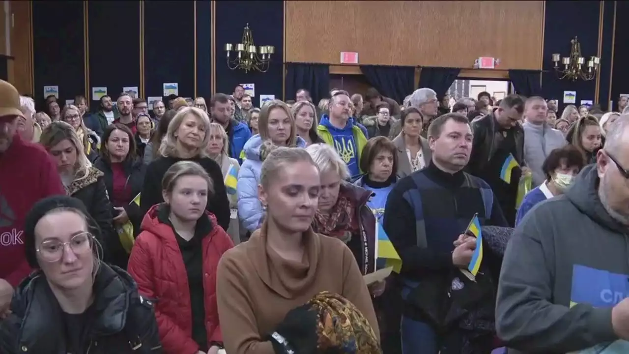 Vigil in Montgomery County marks one year of Russia's invasion of Ukraine