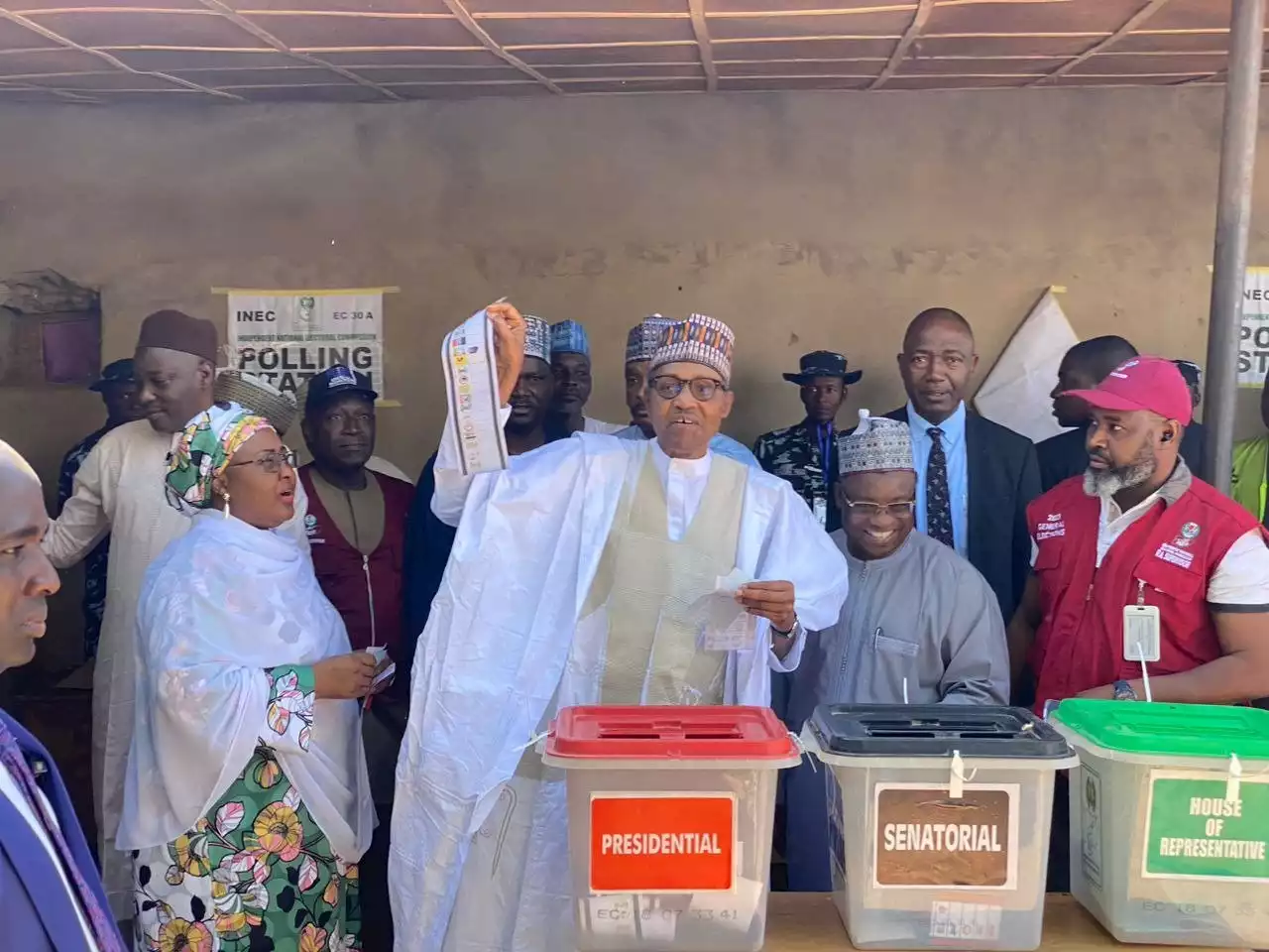 Buhari, Aisha vote in Daura | The Guardian Nigeria News - Nigeria and World News