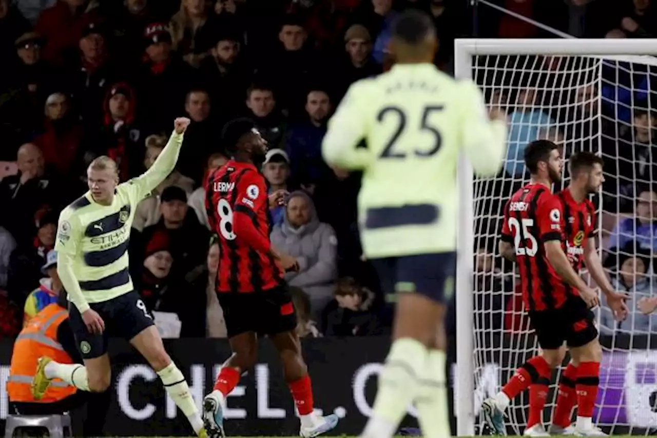 Manchester City gagne à Bournemouth et revient à deux points d'Arsenal en Premier League