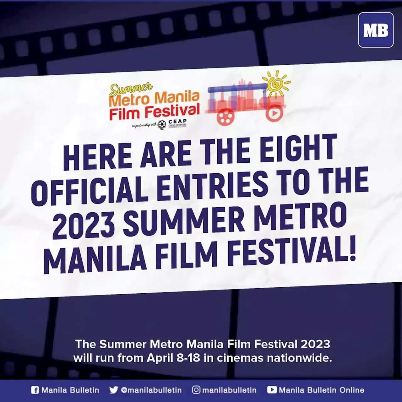 IN PICTURES: Eight official entries to 2023 Summer Metro Manila Film Festival