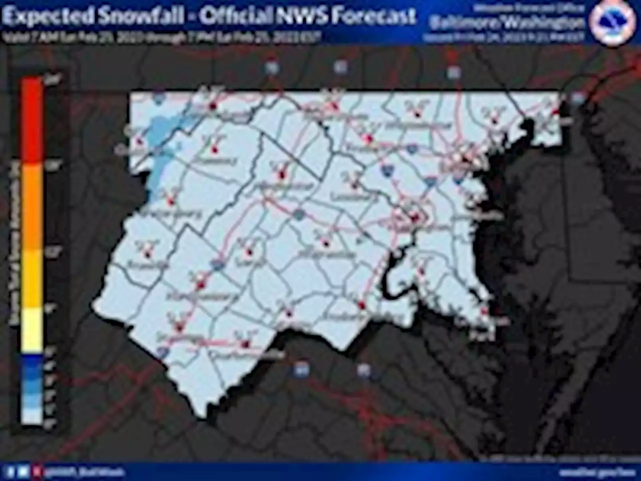 D.C.-area forecast: Snow focuses on afternoon, with light accumulation possible