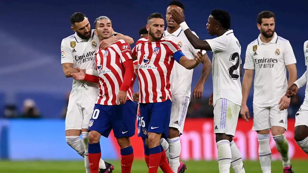 Real Madrid-Atlético: polémique après le carton rouge de Correa pour un coup de coude sur Rudiger