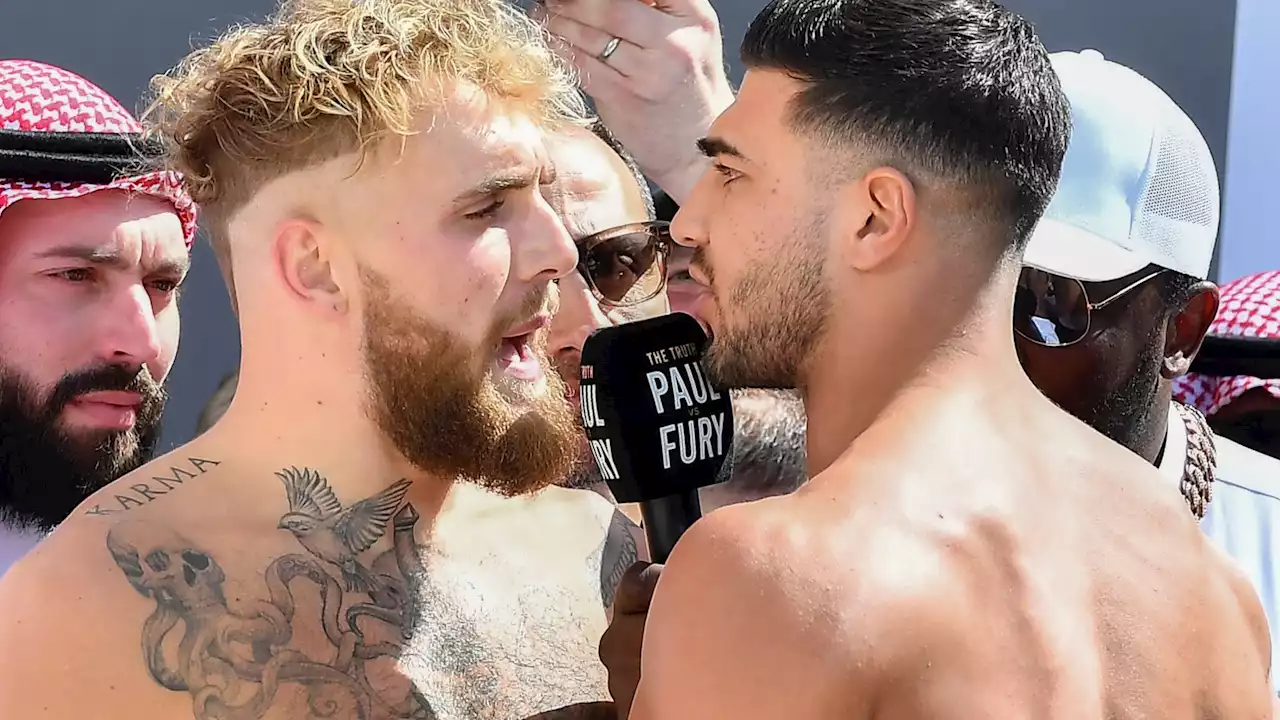 Jake Paul and Tommy Fury pulled apart at weigh-in ahead of Saudia Arabia clash