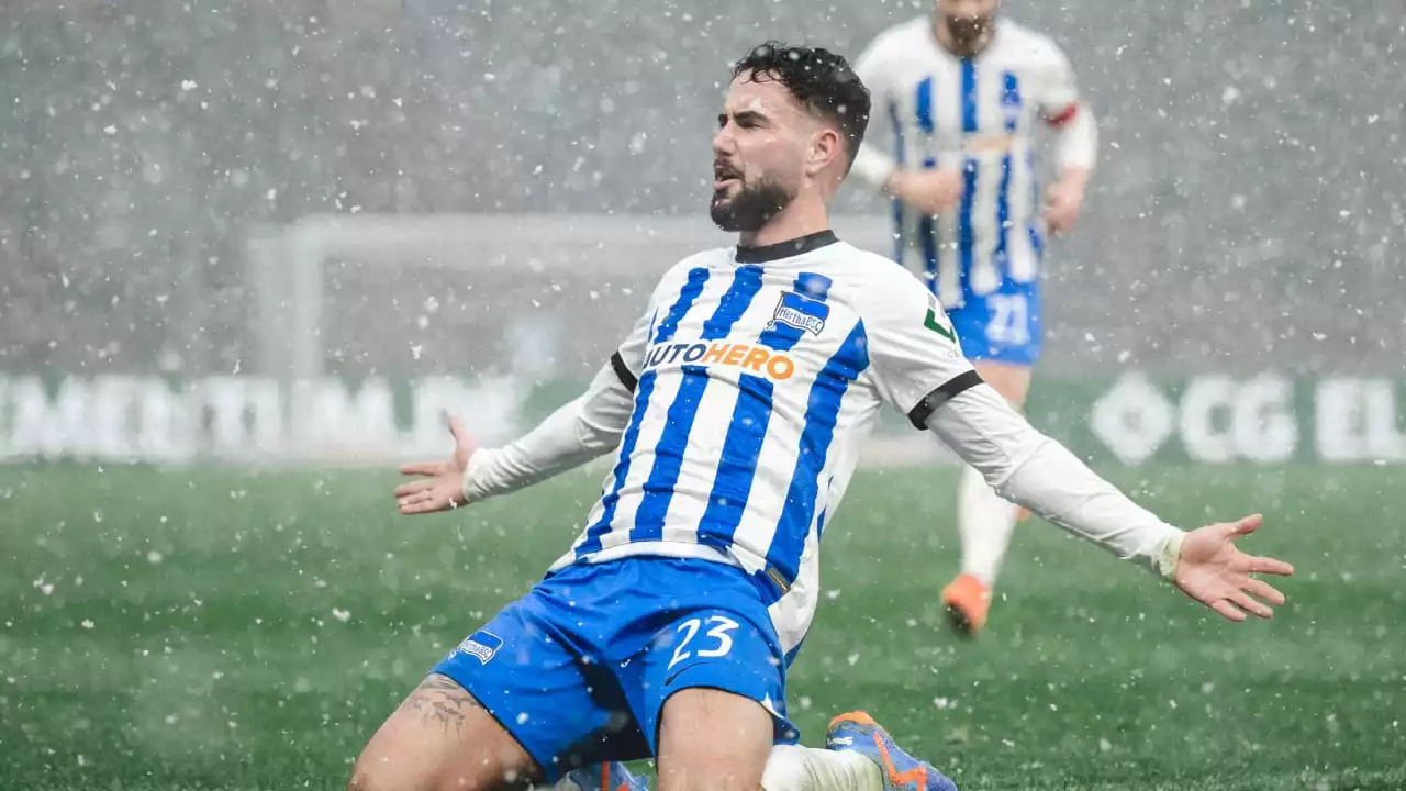 Bundesliga: Hertha BSC besiegt FC Augsburg im Schneegestöber