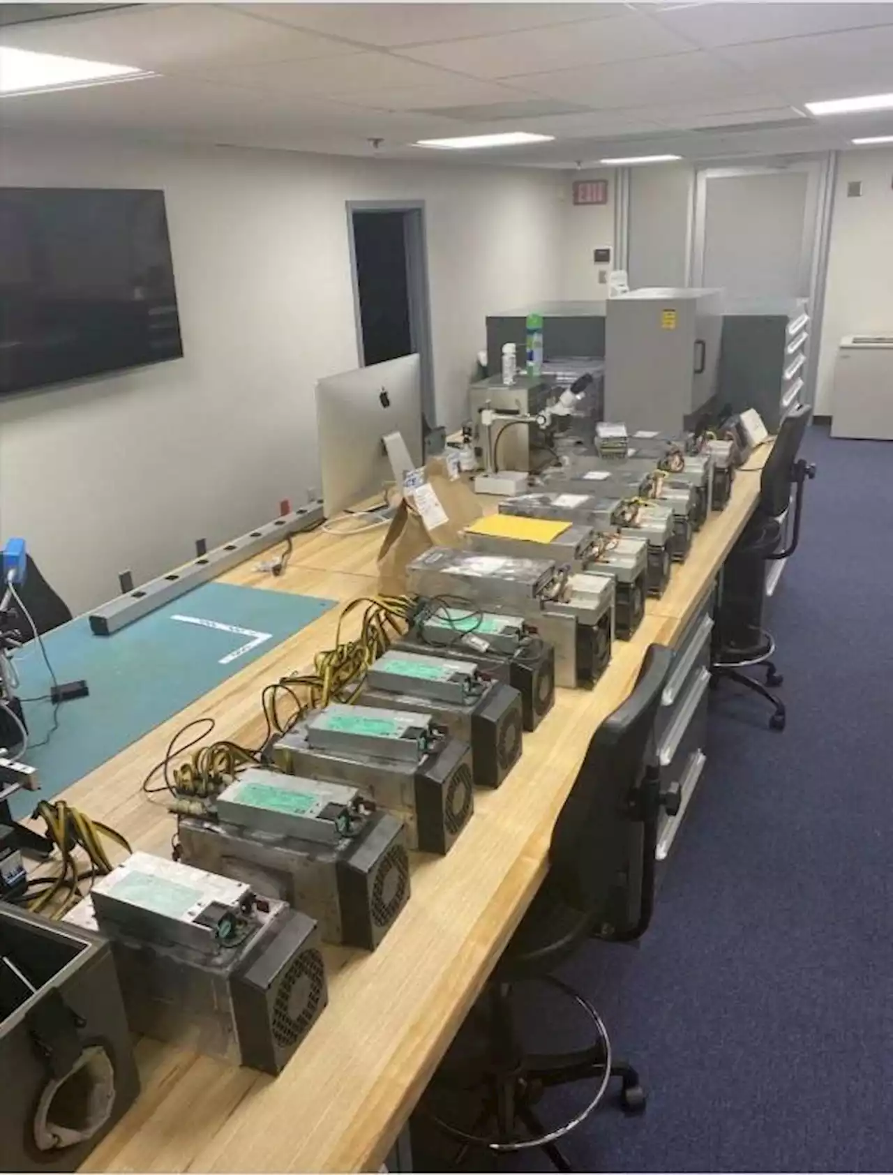 Cryptocurrency Bitcoin mining rig found in school crawlspace