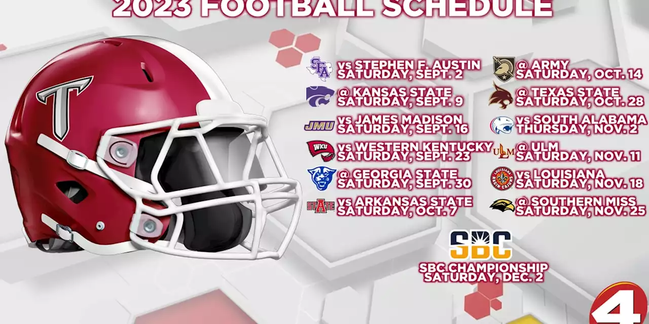 Troy football announces 2023 schedule