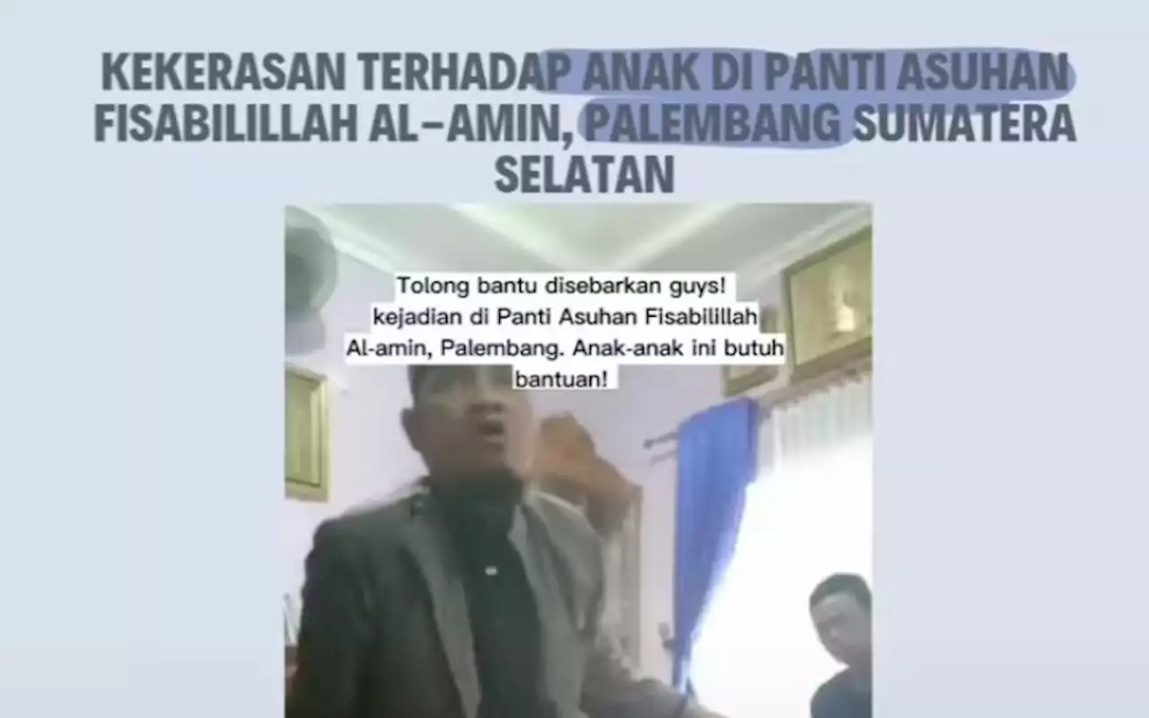 Video Kekerasan Terhadap Anak-anak Panti Asuhan Viral di Medsos, Diduga di Palembang