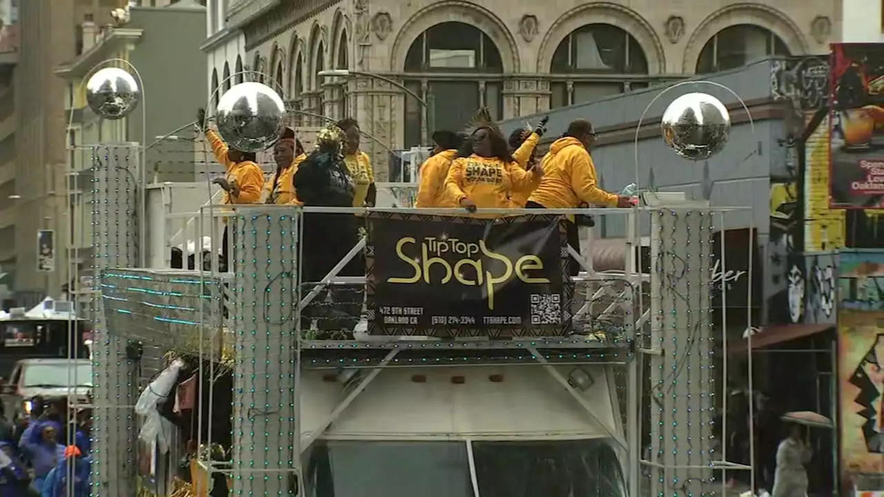 Black Joy Parade takes to streets of Oakland despite wintery wet weather