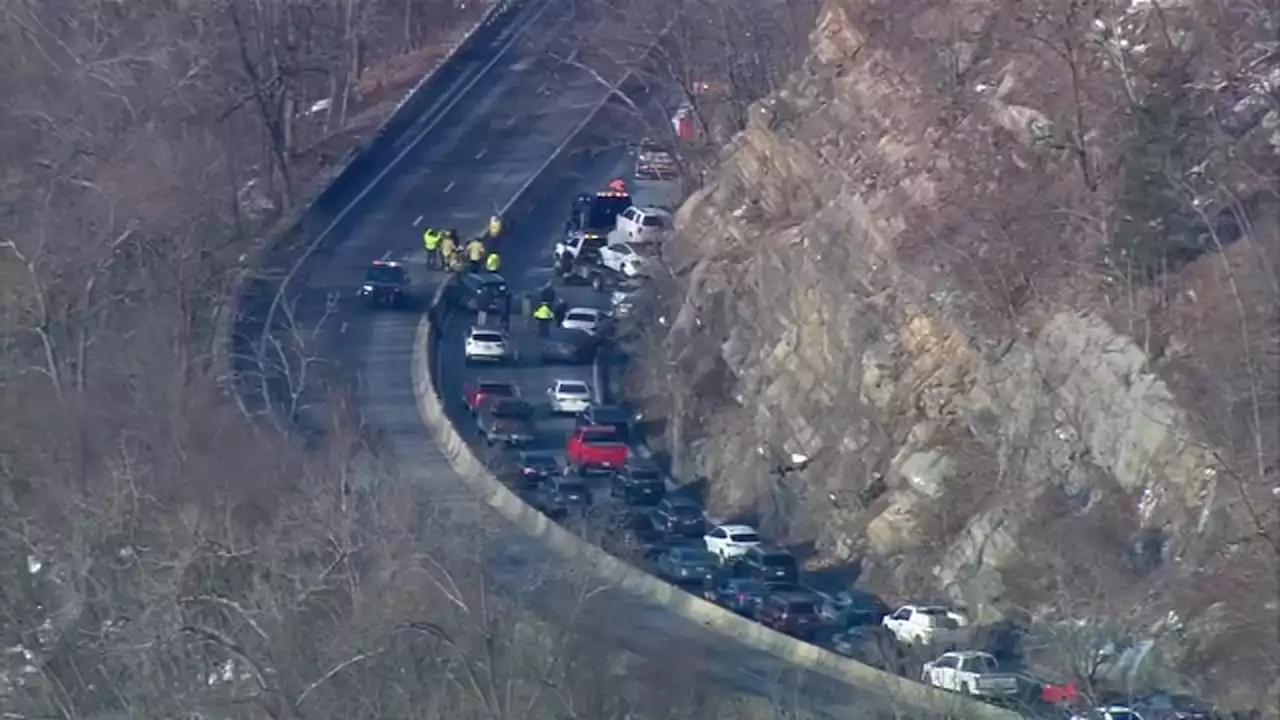 Multi-vehicle pileup on icy road leaves at least 1 person injured in Orange County, NY